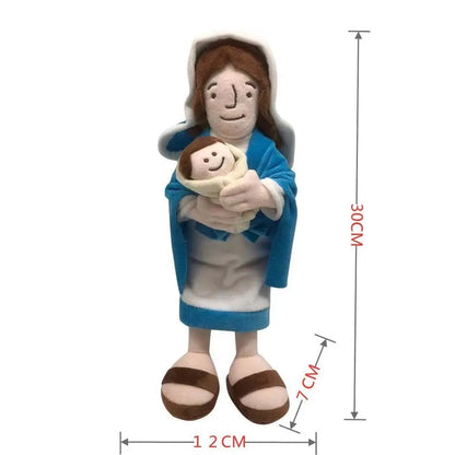 Christ Religious Home Decoration Virgin Mary Educational Doll Virgin Mary Plush Toy Plush Pillow Jesus Plush Doll Stuffed Toy